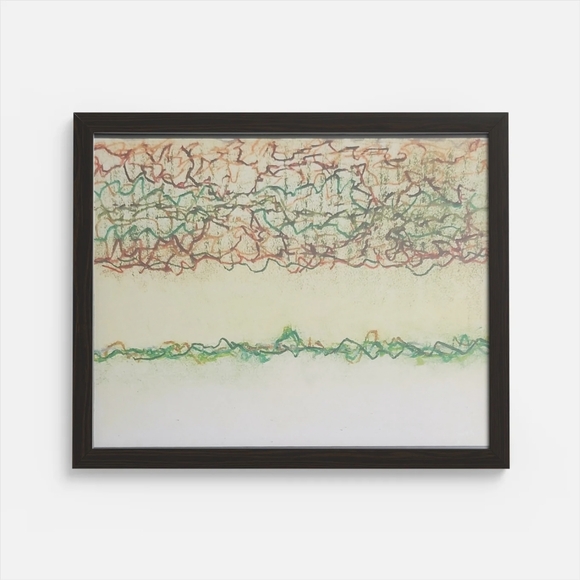 Abstract Art Print with Black Frame - Picture 1 of 5
